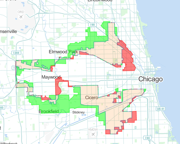 GeoJSON diff of Illinois 4th Congressional District