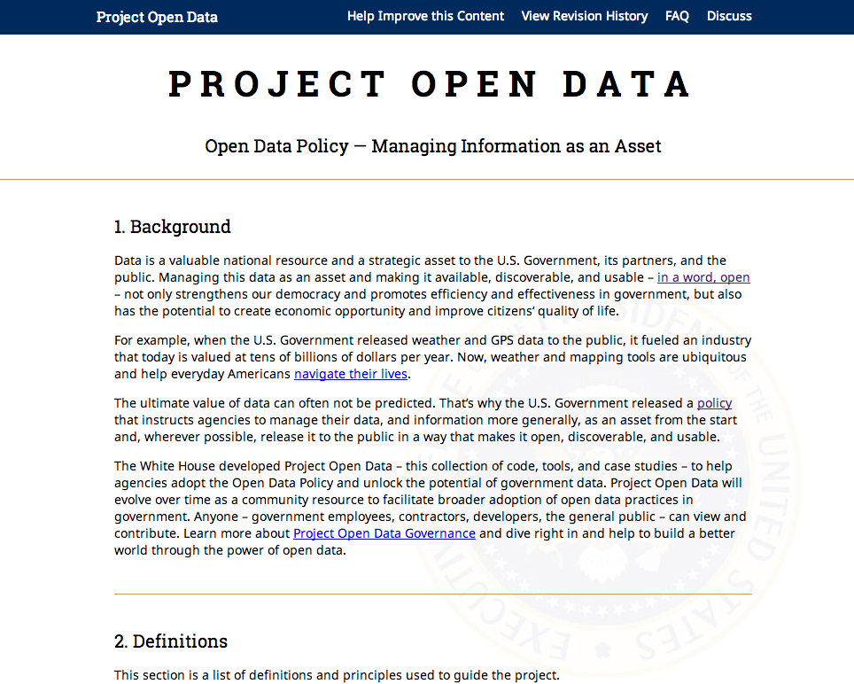 Project Open Data